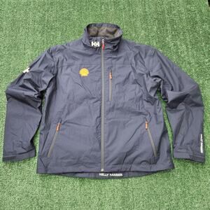 Helly Hansen Jacket Mens 2XL Navy Crew Midlayer Sailing Fleece Lined Waterproof